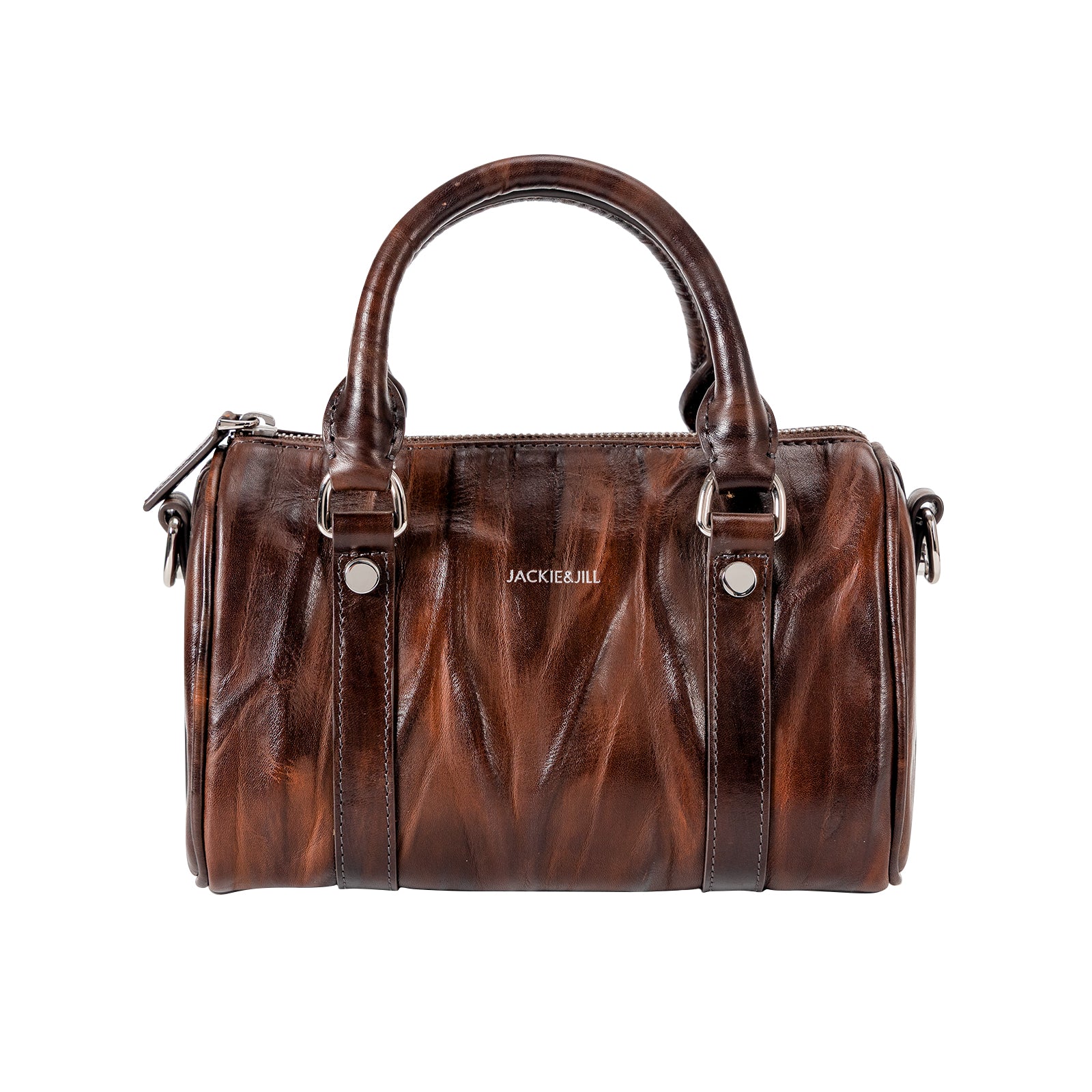Italian Imported Vegetable Tanned Leather Boston Bag Women Handbag