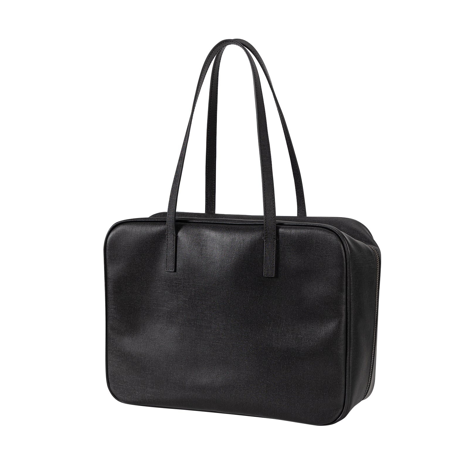 Saffiano Cowhide Leather Crossbody Bag Top Handle Handbag