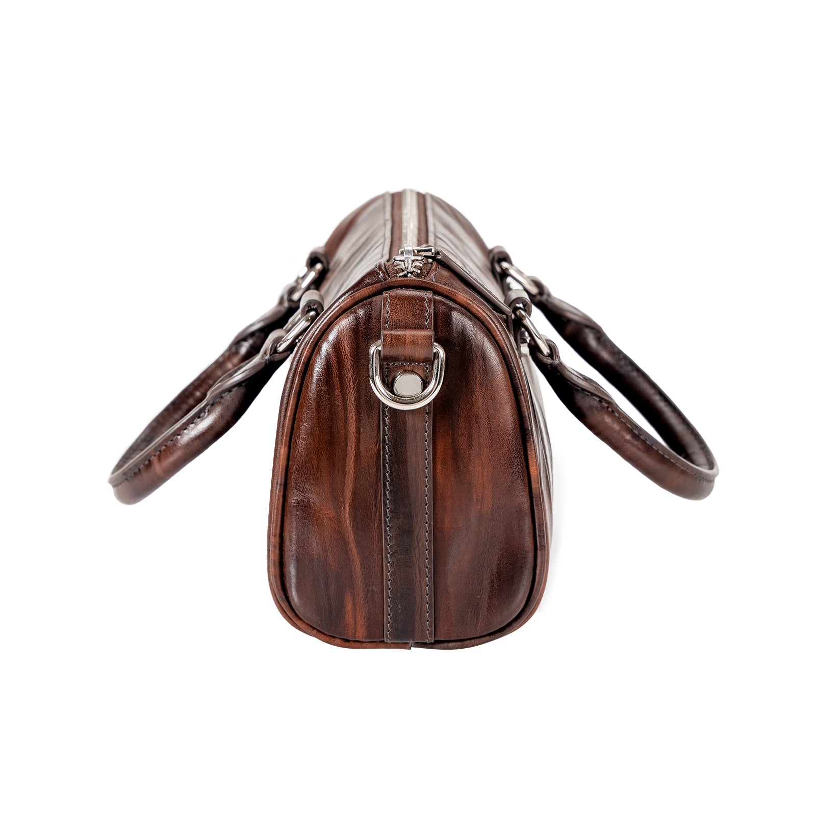 Italian Imported Vegetable Tanned Leather Boston Bag Women Handbag