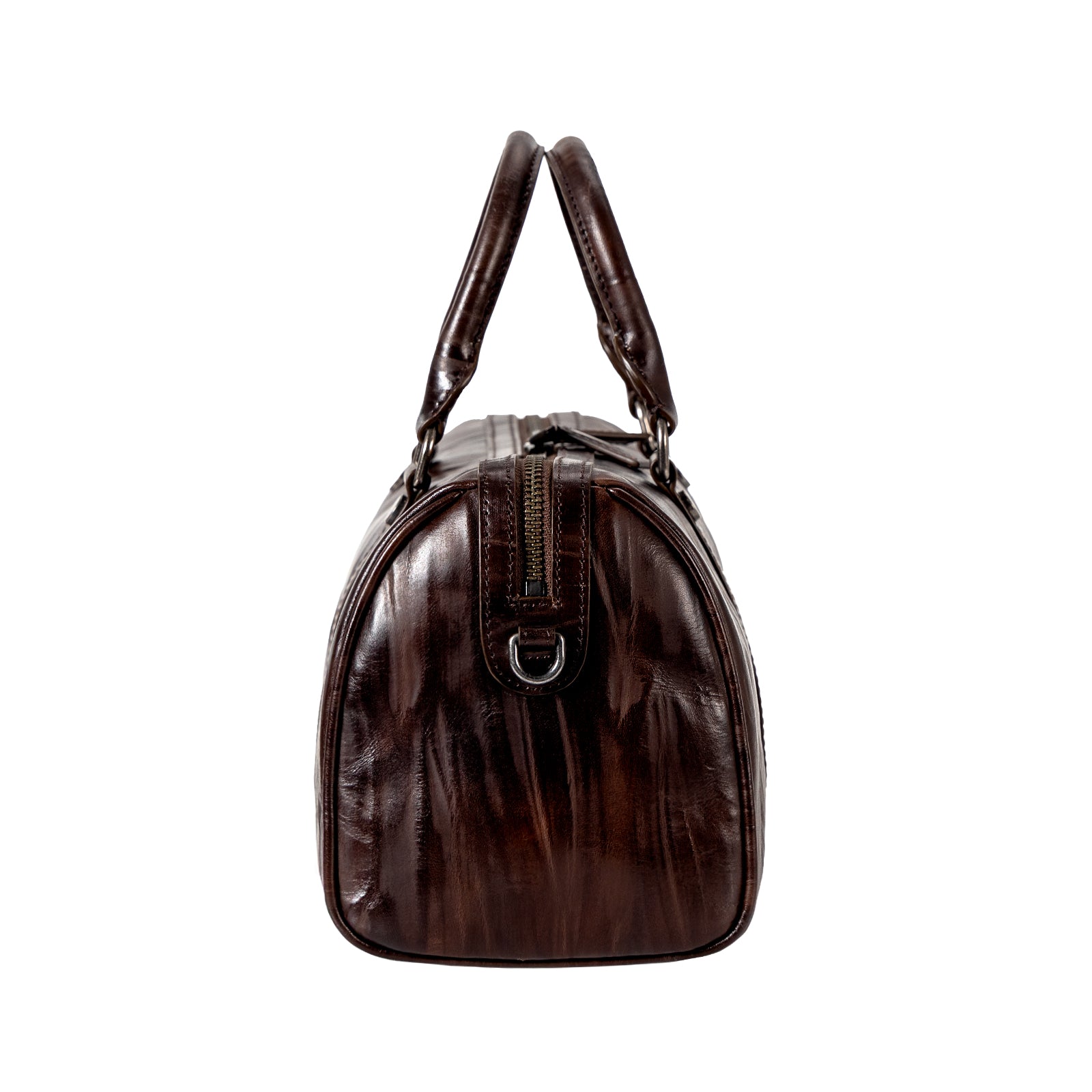 Italian Imported Vegetable Tanned Leather Boston Bag Women Handbag