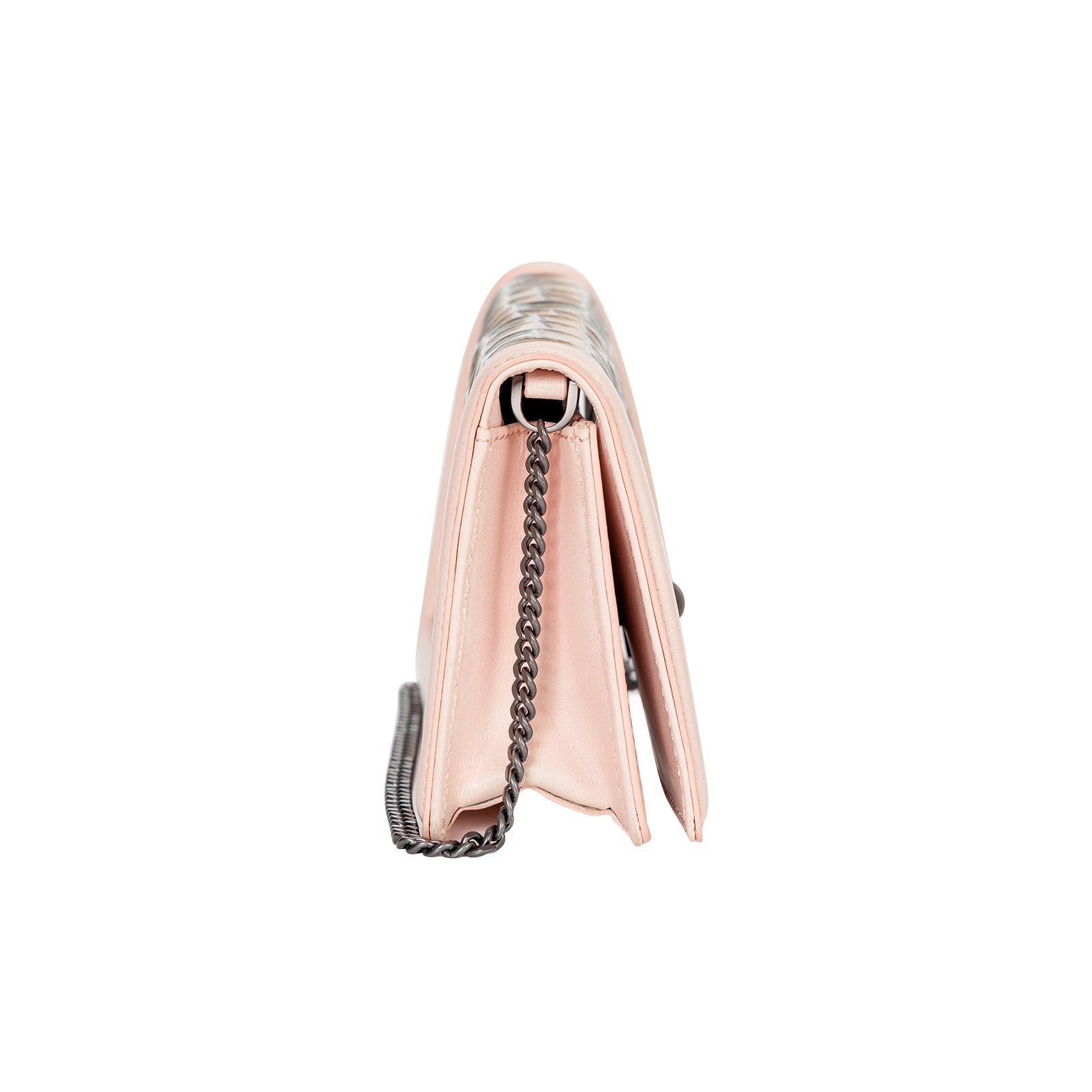 Italian Imported Glossy Croc-Embossed Leather Chain Bag Women Crossbody Bag