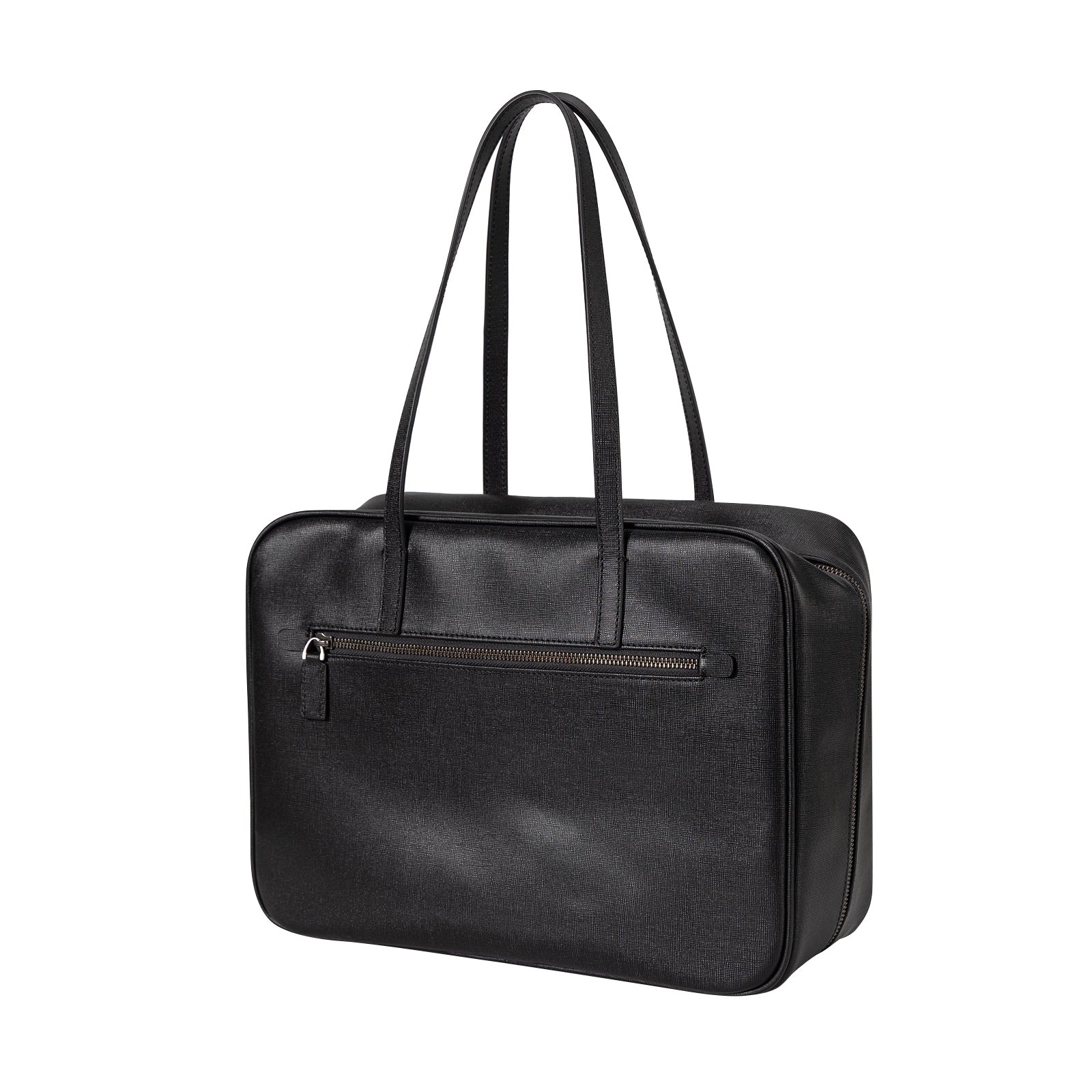 Saffiano Cowhide Leather Crossbody Bag Top Handle Handbag