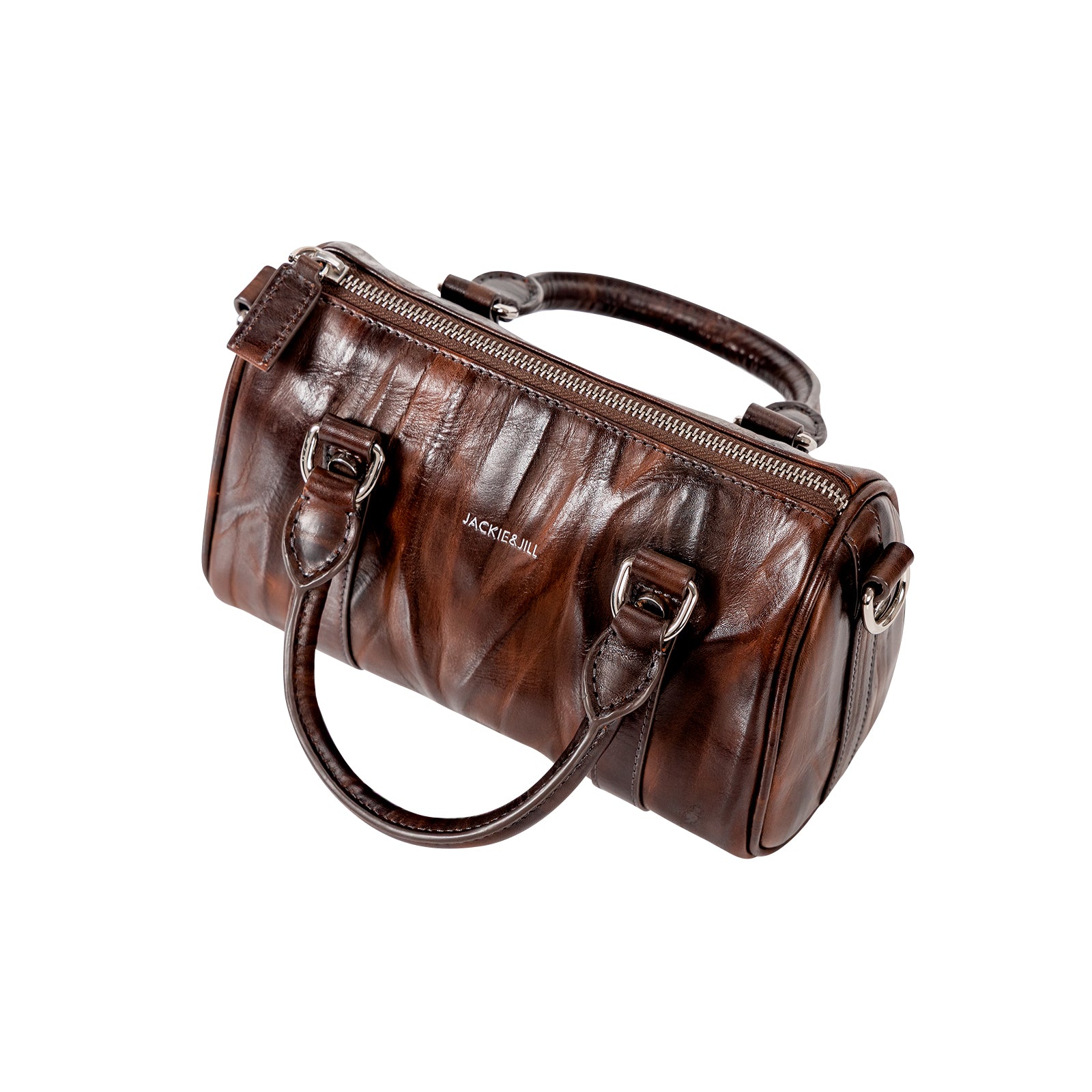 Italian Imported Vegetable Tanned Leather Boston Bag Women Handbag