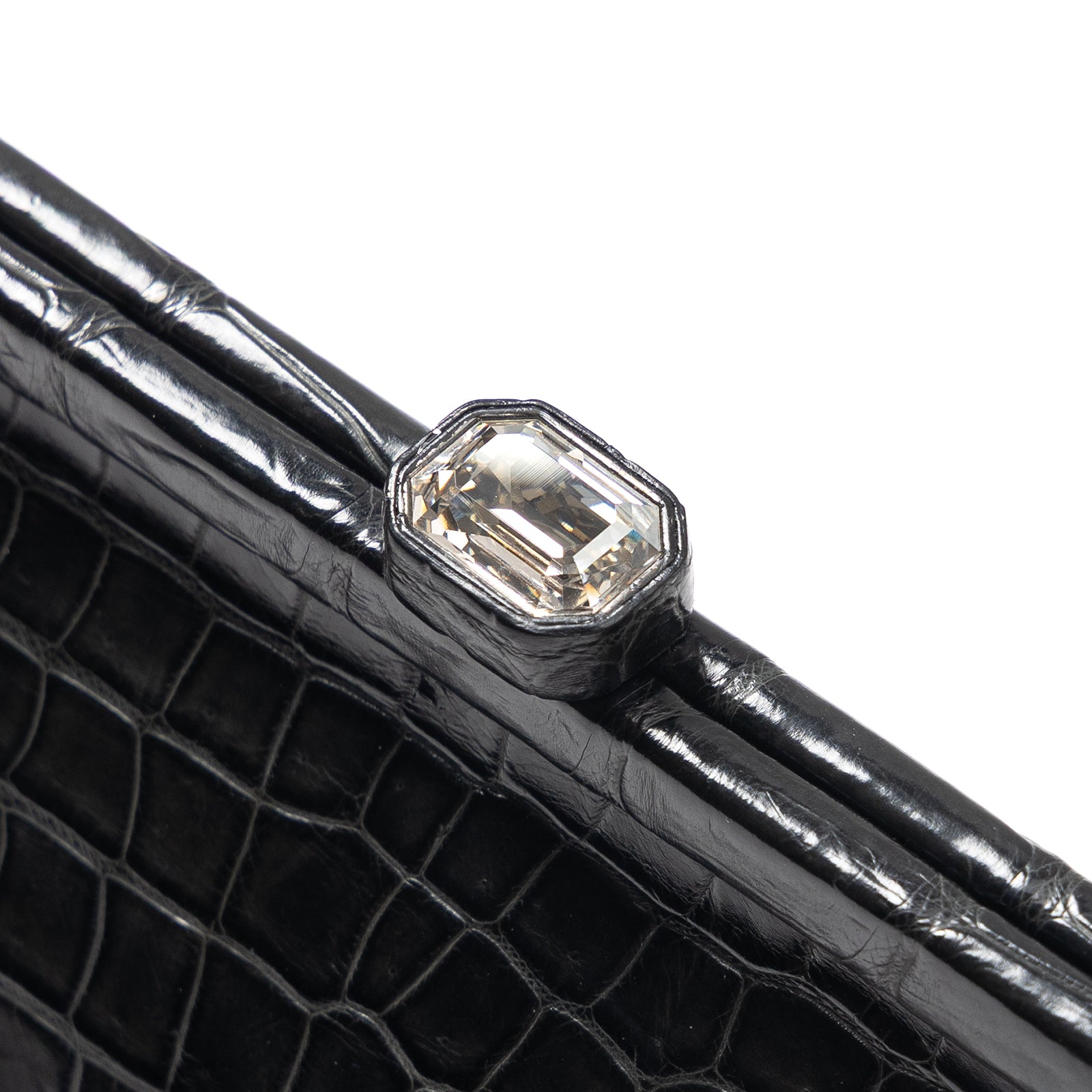 Cro-Embossed Top Layer Cowhide Leather Clutch Bag Women Evening Bag