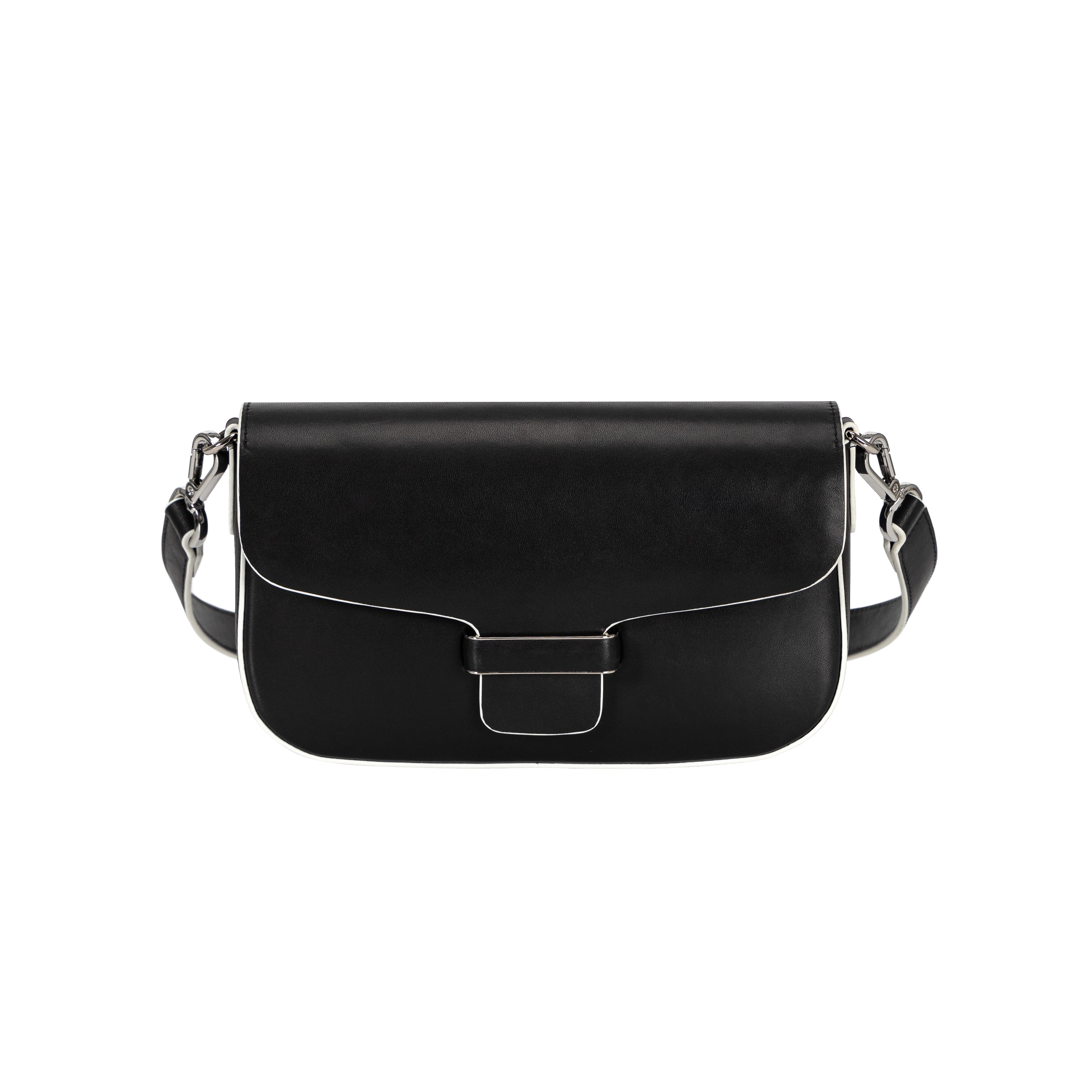 Ladies shoulder bag genuine leather simple small square bag