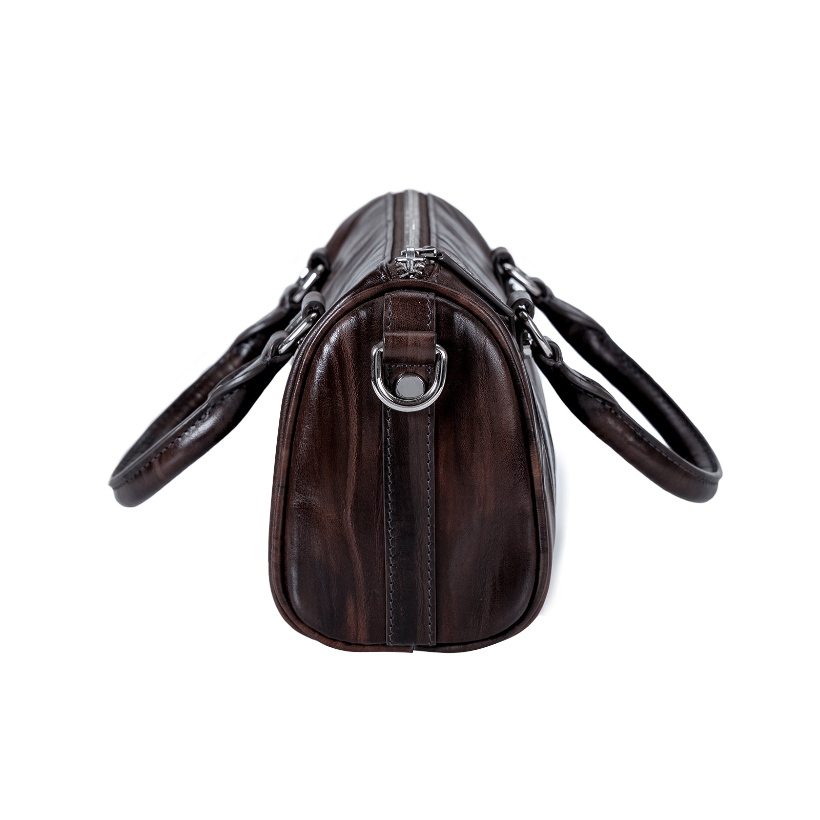 Italian Imported Vegetable Tanned Leather Boston Bag Women Handbag