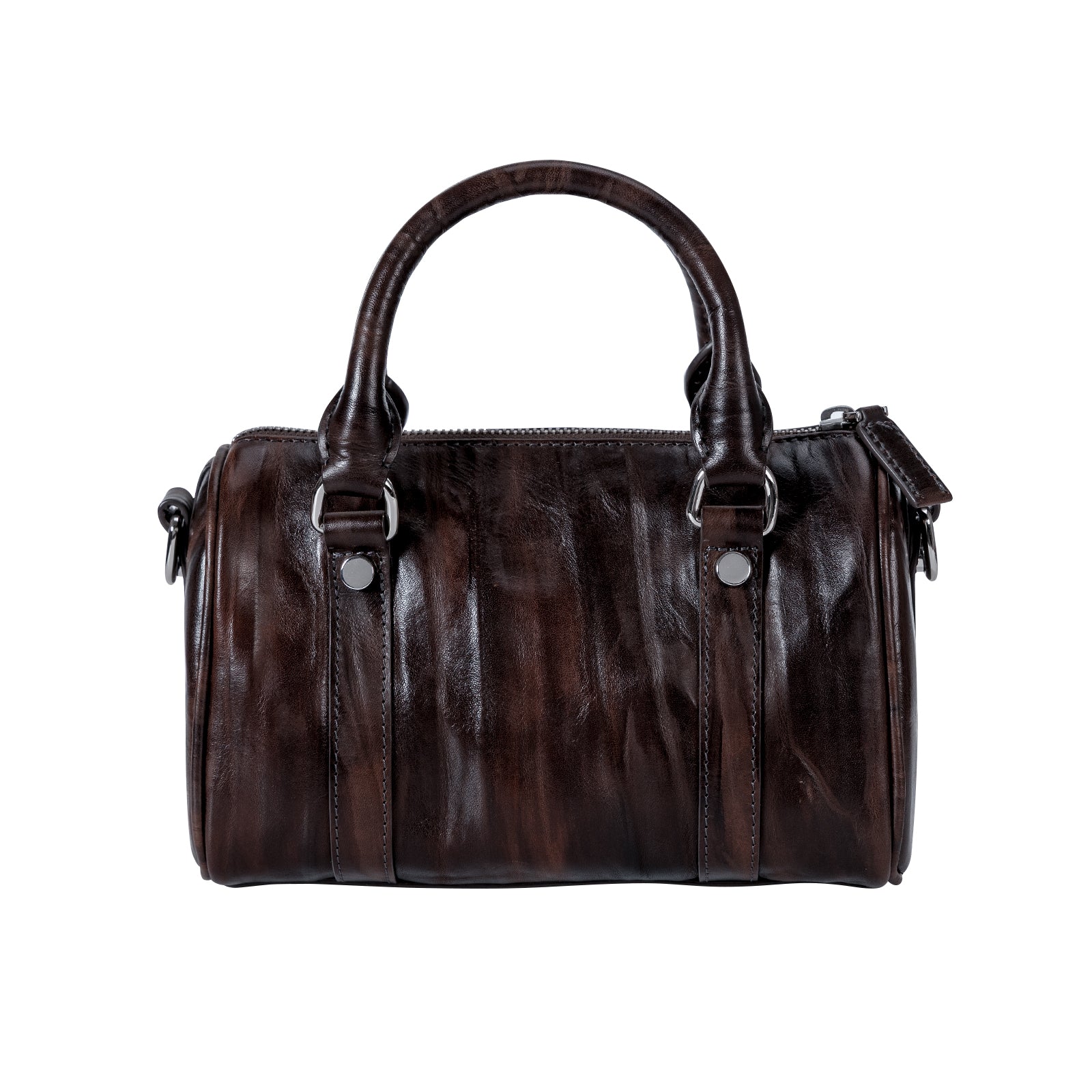 Italian Imported Vegetable Tanned Leather Boston Bag Women Handbag