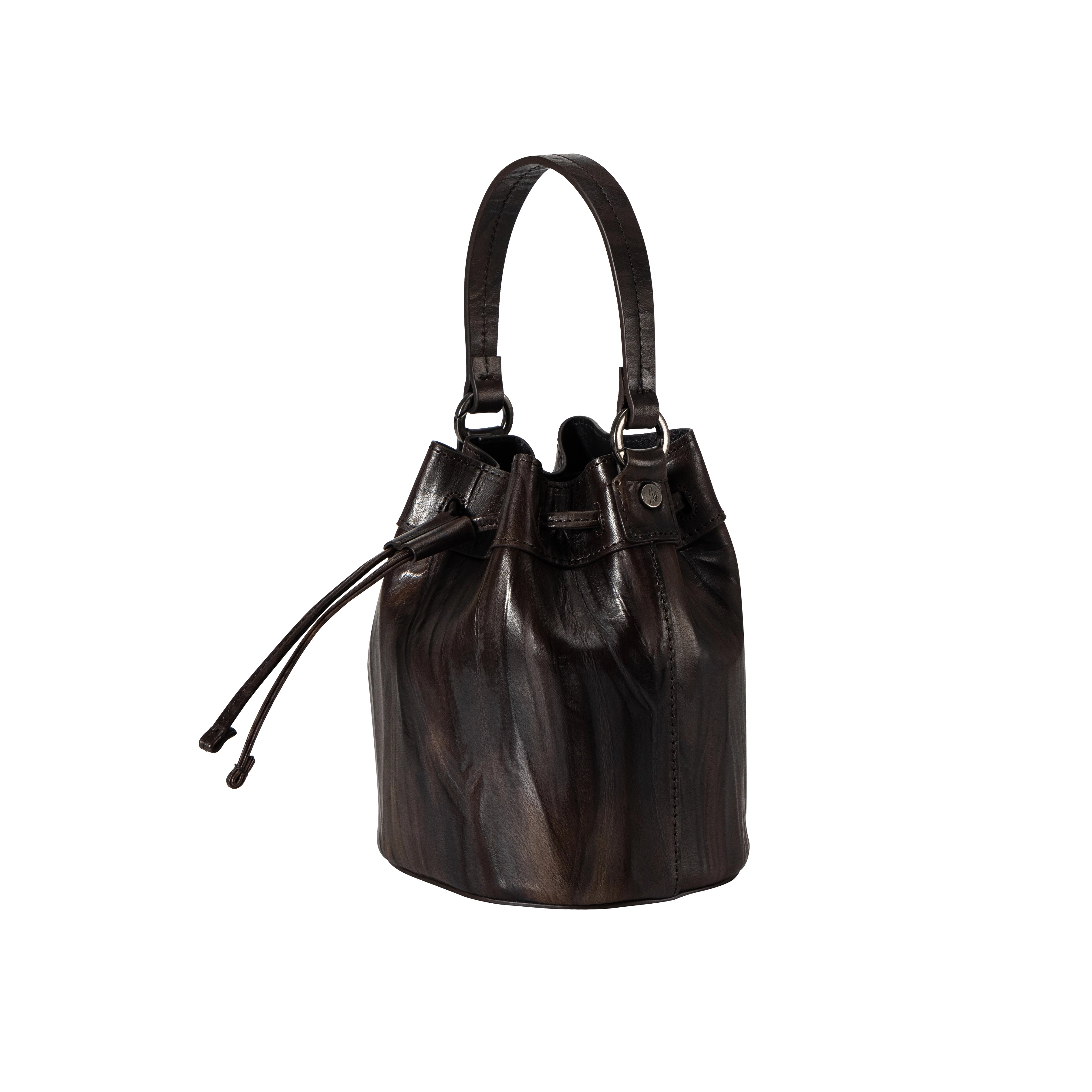 women's genuine leather bucket bag