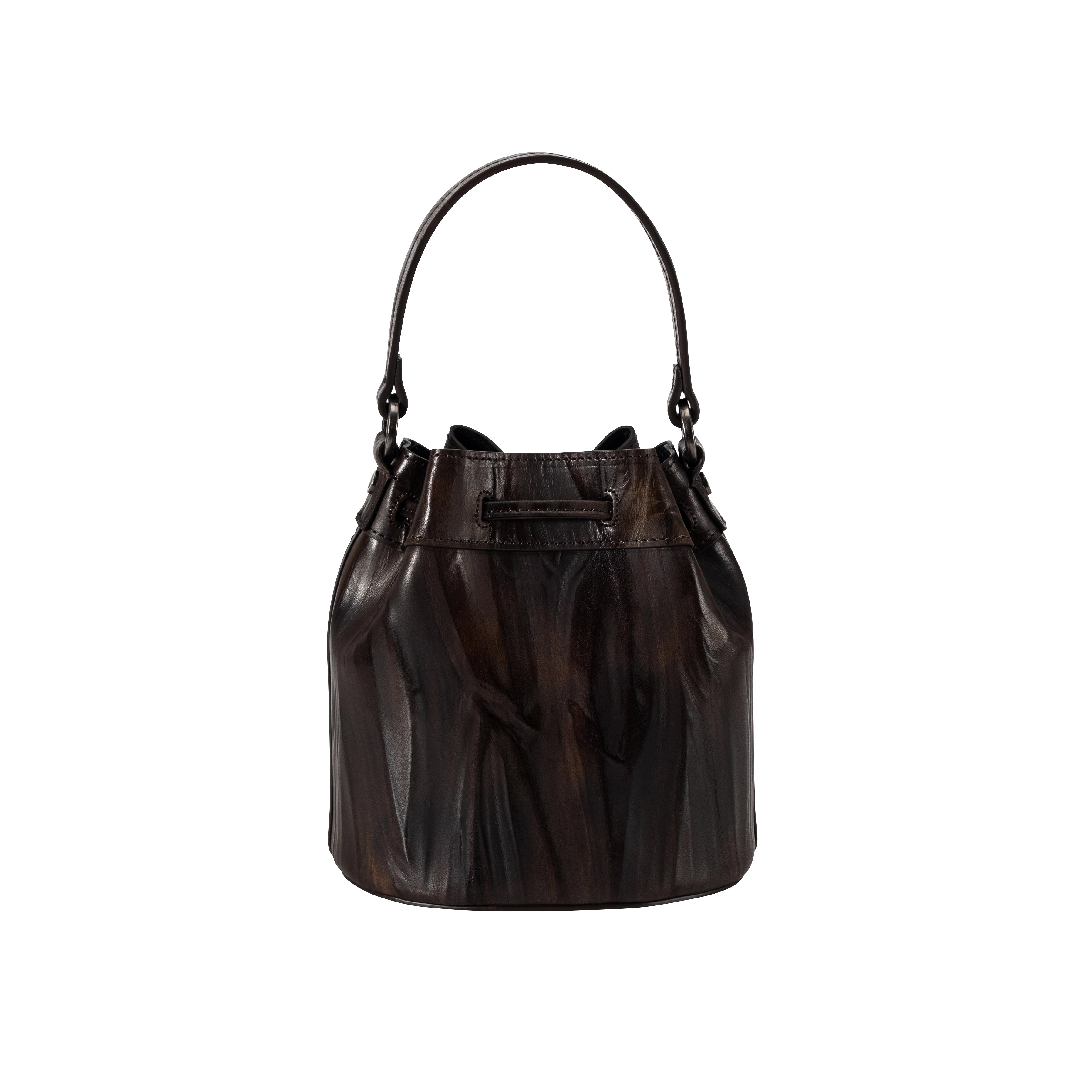 women's genuine leather bucket bag