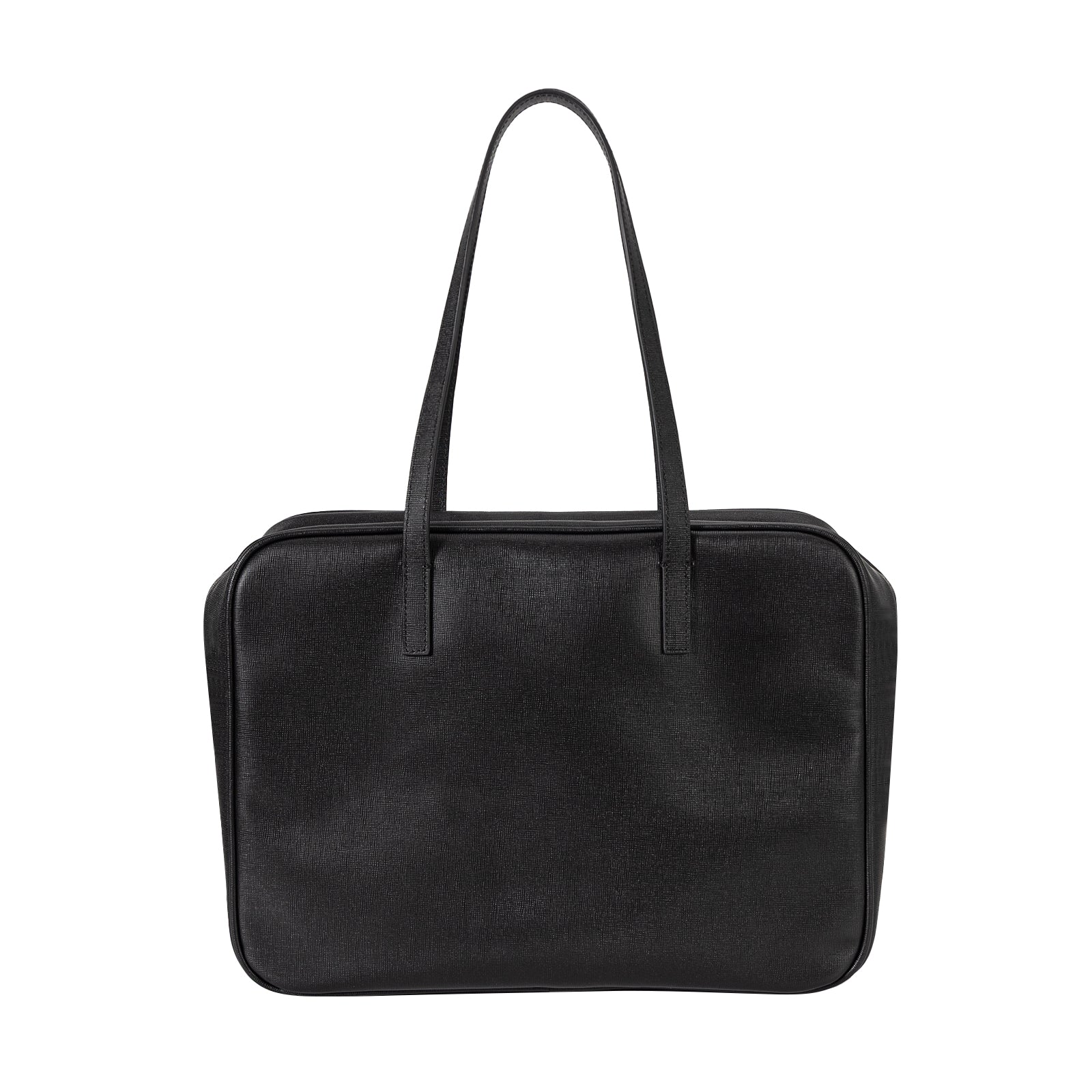 Saffiano Cowhide Leather Crossbody Bag Top Handle Handbag